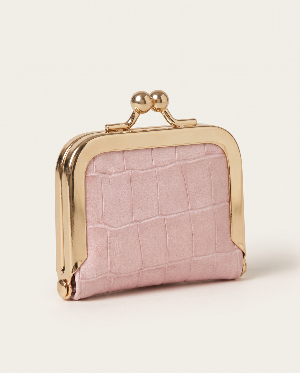Mini Jewelry Pouch in Rose Croc