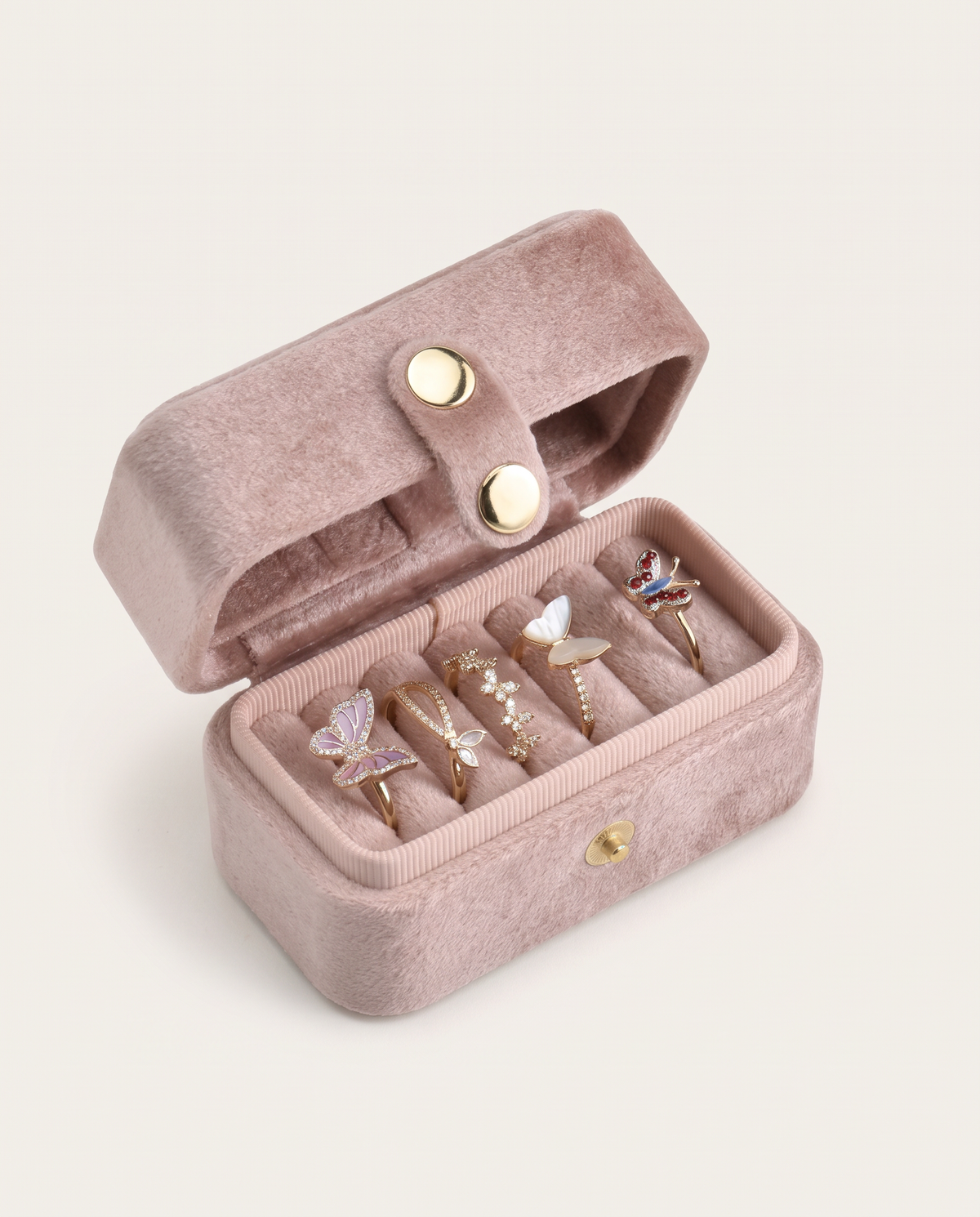 Mini Jewelry Box in Soft Rose