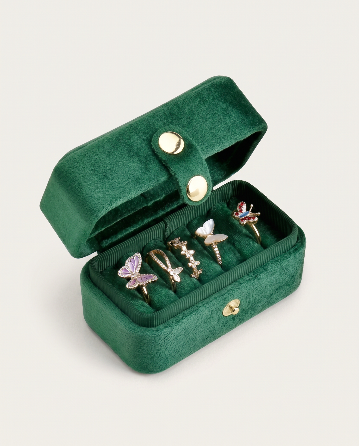Mini Jewelry Box in Soft Forest