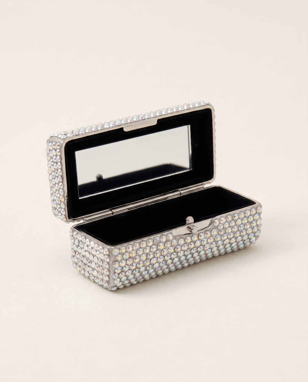 Mini Lip Pouch in Blanc Bling
